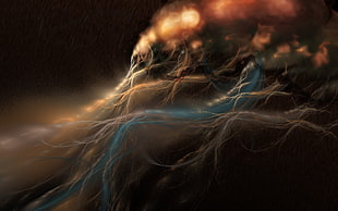 Smoke,  Veil,   light,   clot